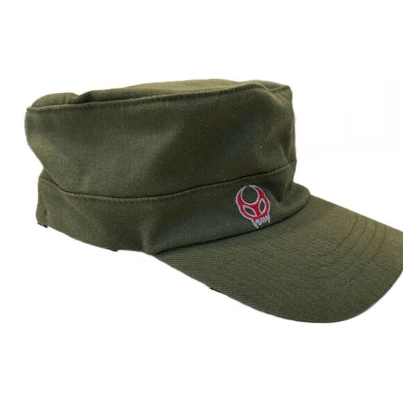 Toxic FlexFit‎ Flat Brim Army Green Hat - Picture 1 of 3